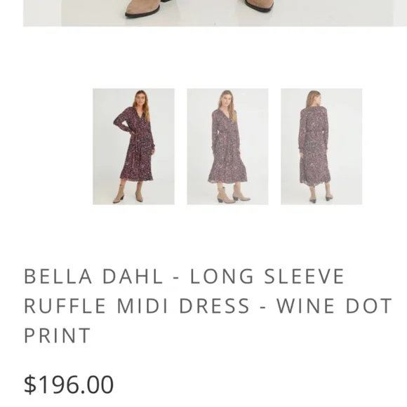 Cloth & Stone Long Sleeve Ruffle Midi Dress - Picture 4 of 5